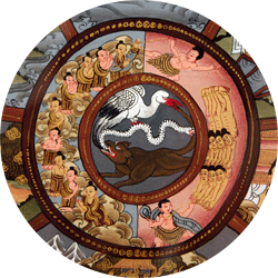 Wheel of Samsara, center