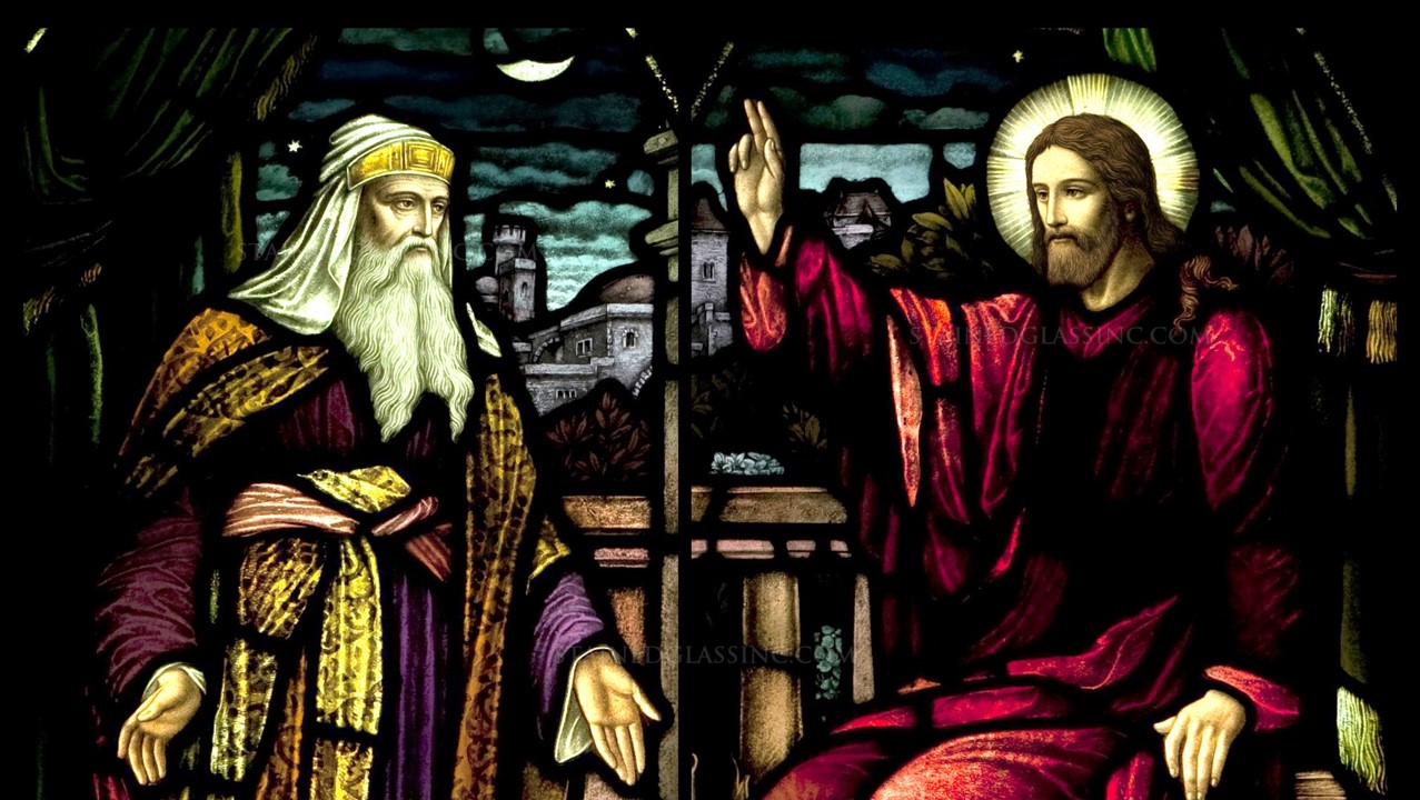 jesus and nicodemus stained glass
