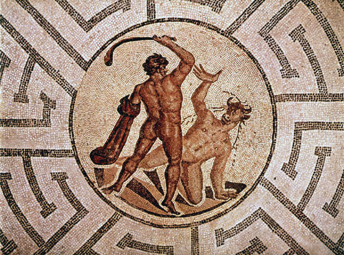 Theseus slays the Minotaur
