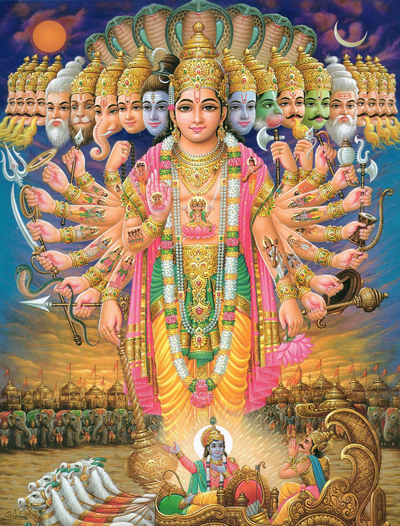 Krishna [Christ] displaying his many forms